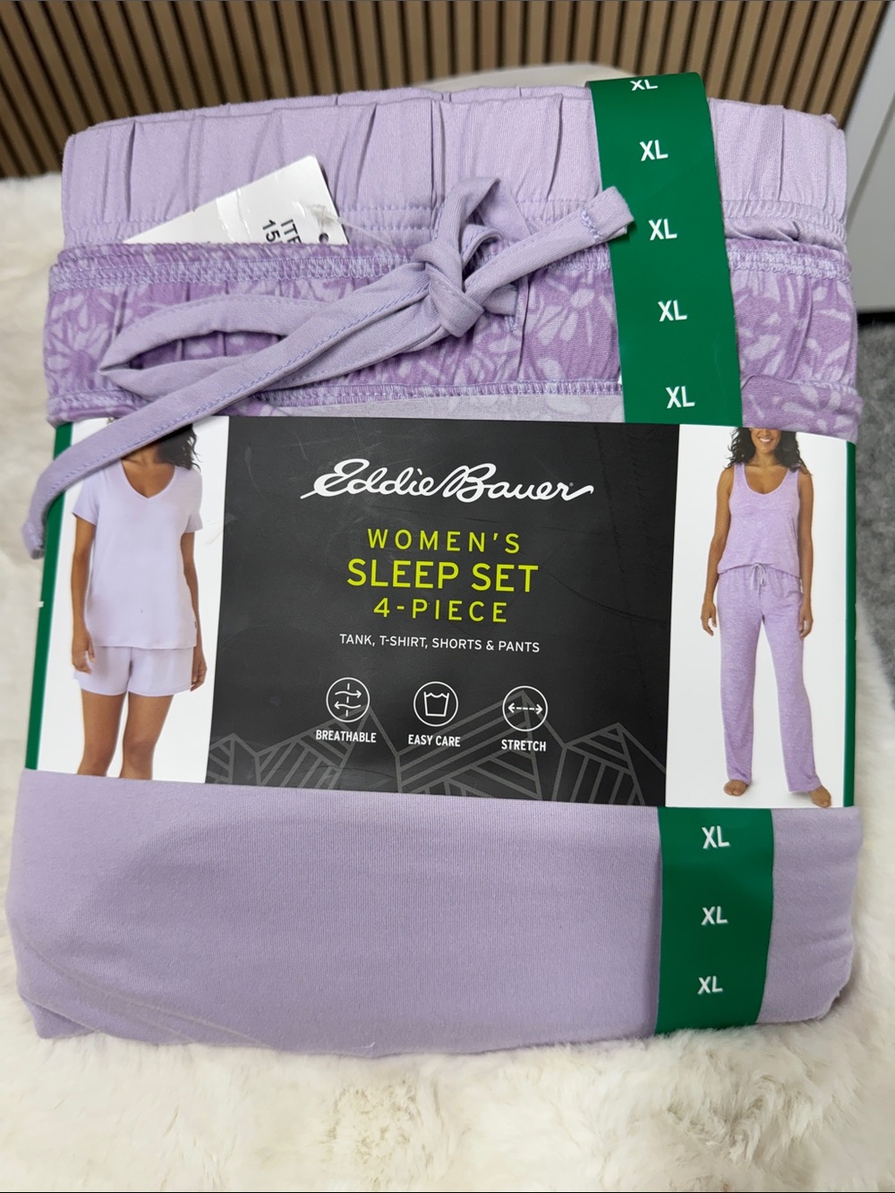 Eddie Bauer Lavender Women's 4-Piece Sleep Set